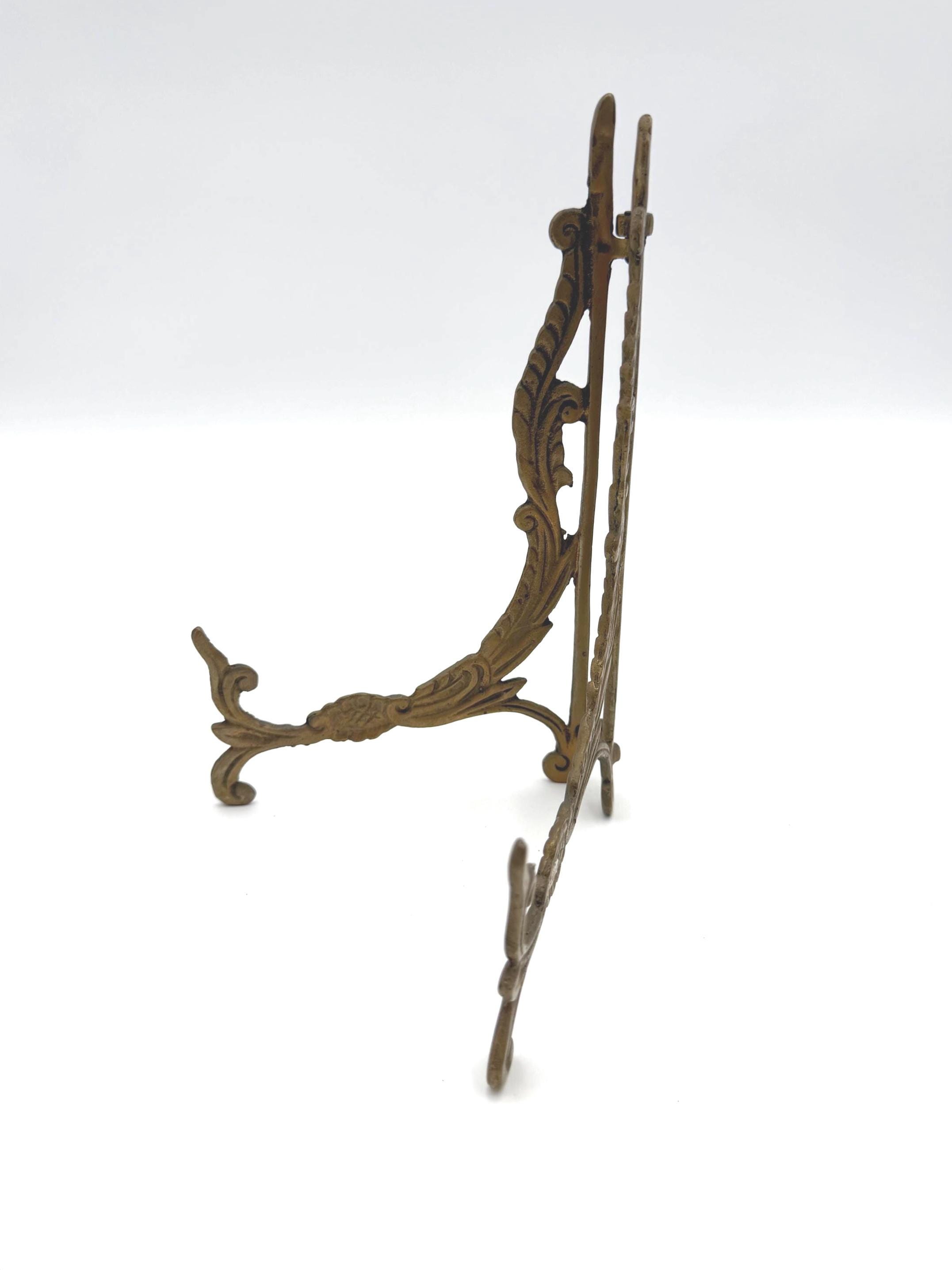 ヴィンテージ　スタンド Vintage Brass Easel Victorian Style Small Display Stand 8 Inch - Etsy