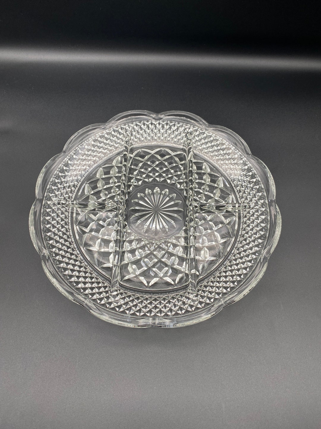 Wexford Divided Plate for Appetizers 5 Section Plate for Nuts Olives