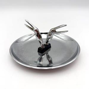 Vintage Chrome 1950s Pincherette Ashtray 6 inch Diameter