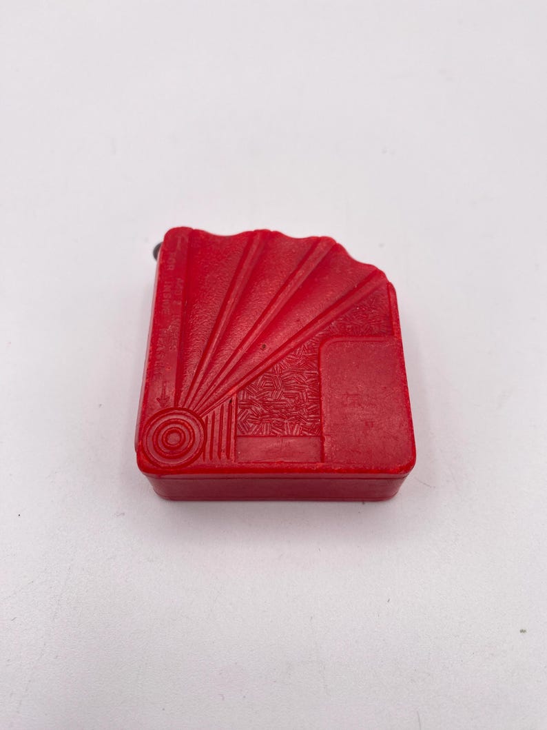 Vintage Art Deco Red Plastic Measuring Tape Etsy