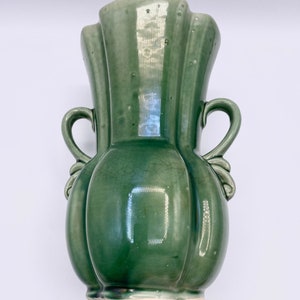Rare Green McCoy Vase Marked “RB” 9”