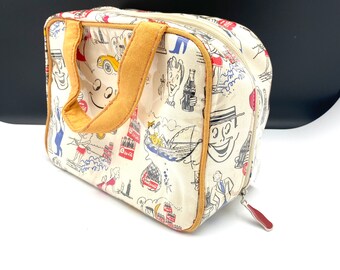 Vintage Coca-Cola Travel Bag: Retro Fabric Toiletry Purse