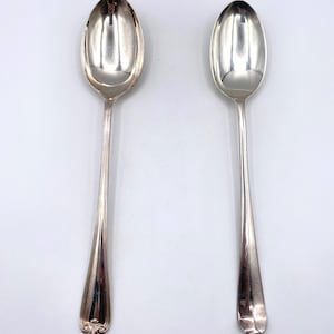 Serving Spoons - SG Hall Mark England Silver Plate Large Serving Spoon & Gorham Heritage Silverplate Spoon Made in Italy