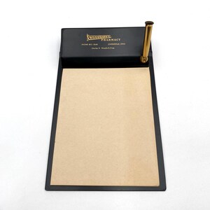 Vintage | Office | Gold Metal Vintage Notepad Case With  Gold Metal Vintage Notepad Case with Mechanical Pencil and Paper Included main image 1