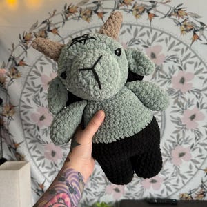 READY TO SHIP - Lil’ Baphomet the Crochet Plushie