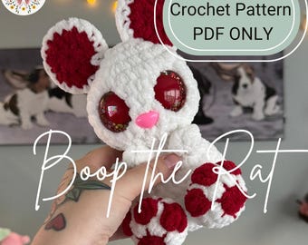 Patrón de ganchillo de Boop la rata (SOLO PDF)