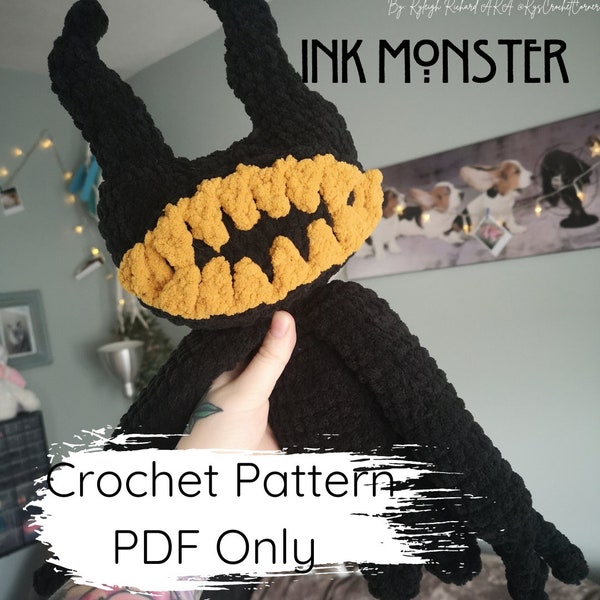 Ink Monster Crochet Pattern PDF Only