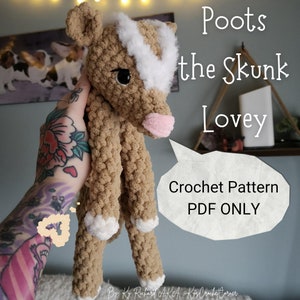 Poots the Skunk Lovey Crochet Pattern PDF ONLY