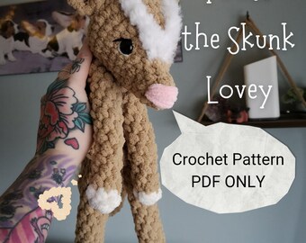 Poots the Skunk Lovey Crochet Pattern PDF ONLY