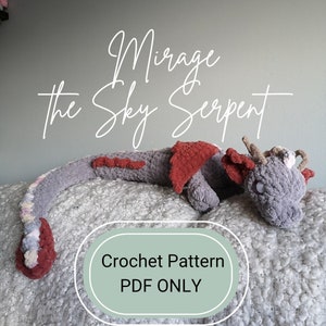 Mirage the Sky Serpent Crochet Pattern PDF ONLY