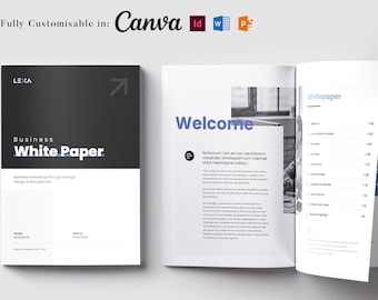 White Paper Template: Business Brochure, Canva, Word, InDesign