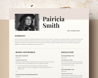 Professional Resume Template: Modern CV Design (MS Word, InDesign, Canva)