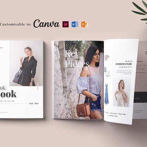 Magazine Lookbook Template, Fashion Lookbook, Retail Product Catalog, Product Brochure Print | Canva, MS word, InDesign, PowerPoint