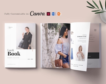 Fashion Lookbook Template: Einzelverkauf Produktkatalog (Canva, MS Word, InDesign, Power Point)