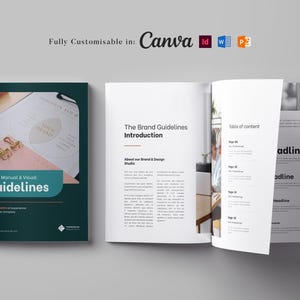Brand Guidelines Template | Branding kit template | Brand Manual Template | Branding template | Brand Style Guide | Canva template