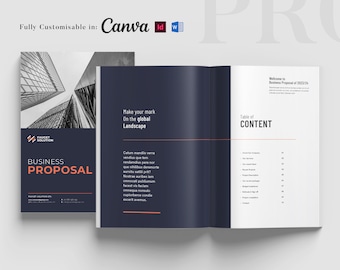 12 pages | Business Proposal | MS Word Template | Marketing Proposal | Client Proposal | Docx | Canva Proposal Template | Company Profile