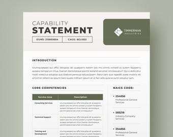Capability Statement Template: Corporate Business Design (A4 & US Letter)