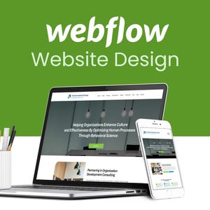 May include: A laptop computer displaying a website for a business called "Transformational Change". The website features a modern design with a white background and a blue header. The text on the website reads "Helping Organizations Enhance Culture and Effectiveness By Optimizing Human Processes Through Behavioral Science" and "Partnering in Organization Development Consulting".