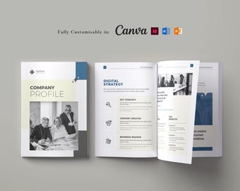Company Profile Template: Corporate Handbook, Business Brochure (Canva, Word)
