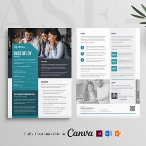 May include: A case study document with a teal and gray color scheme. The document includes a title, "Case Study", and a section titled "Our Main Objective is Your Success".