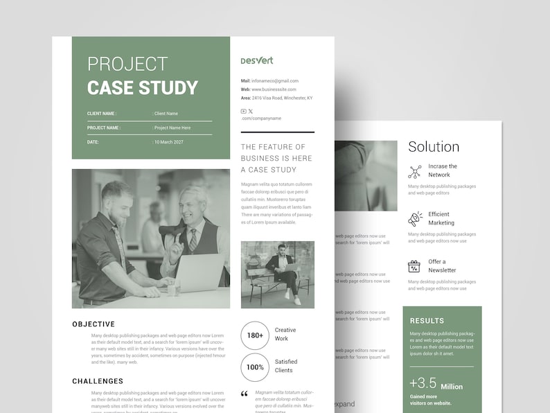 Professional Case Study Format Professional Case Study Template: Corporate Flyer Design (PPT, Canva ...