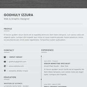 Resume Template, Professional Resume, CV Template, Executive Resume Template, ATS Compatible Resume Template, Modern Resume Design
