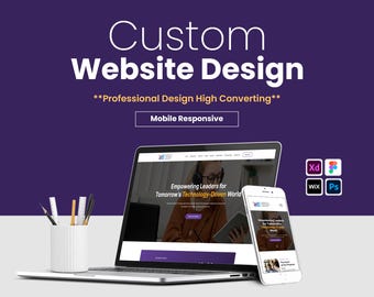 Custom Website UI/UX Design: Figma, Landing Page & Dashboard