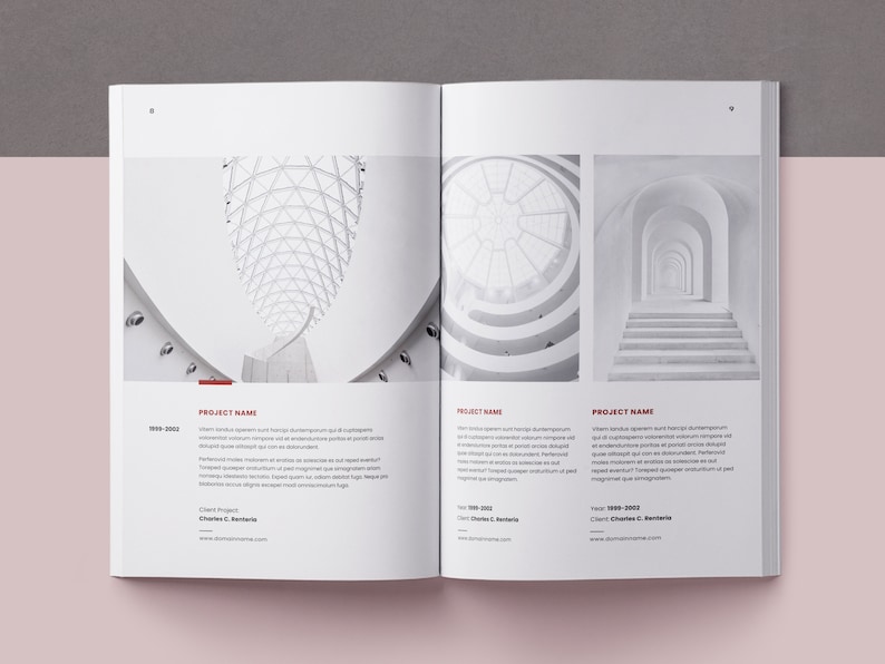 Profesional Portfolio Clean Example Professional Portfolio Template: Business Portfolio, Clean Design, 16 ...