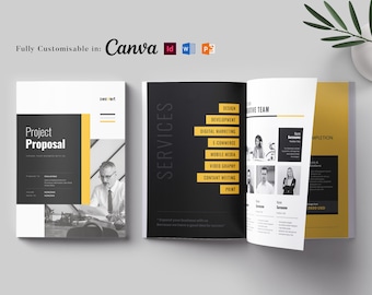 Professional Business Proposal Template: Company Profile (Canva, MS Word)