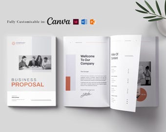 Modèle de proposition commerciale : MS Word, Canva et InDesign de 16 pages