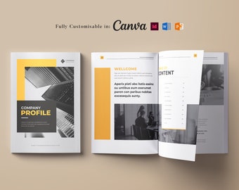 Company Profile Template: Corporate Business Handbook, Business Brochure Design (A4, MS Word)