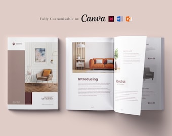 Product Catalog Template: Prizing Catalog, 16-Page Customizable Design (Canva, InDesign, Word, PPT)