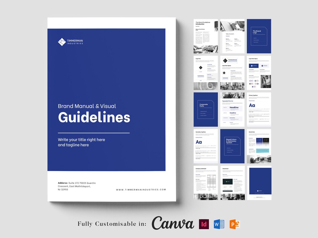 Brand Guidelines Template | Branding Kit Template | Brand Manual ...