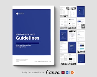 Brand Guidelines Template: Customizable Brand Manual (Canva, Word, InDesign)