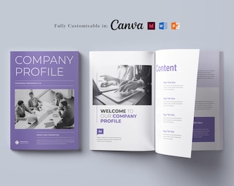Company Profile Template: Business Brochure Design (InDesign, Word, Canva)