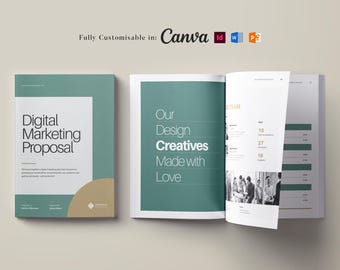 Modèle de proposition commerciale professionnelle : MS Word, Canva et InDesign de 16 pages