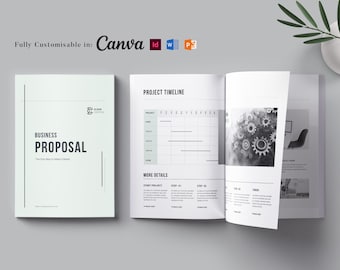 Business Proposal Template: Project Proposal, Marketing Presentation, Annual Report, Case Study Template, Corporate Profile, Book Layout