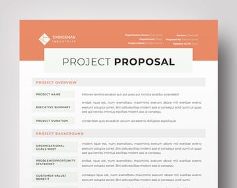 Project Proposal Template: Corporate Business (MS Word, Canva)