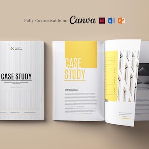 16-Page Case Study Template: Project Statement, Business Proposal (Canva, Word, InDesign)