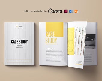 16-stronicowy szablon studium przypadku: Oświadczenie o projekcie, propozycja biznesowa (Canva, Word, InDesign)