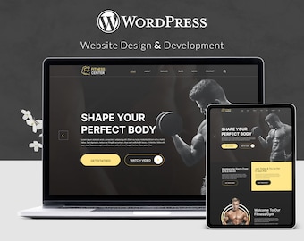 Maßgeschneiderte Fitness Website Design: Professional UI / UX, Mobile Responsive