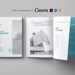 16 pages, Annual Report Template, InDesign Template, MS Word Template, PowerPoint template, Corporate Report, Company Profile Project Report
