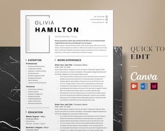 ATS Resume Template: Modern Professional CV Design (InDesign, Word, Canva)