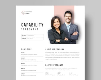 Capability Statement Template: Corporate Business Design (A4)