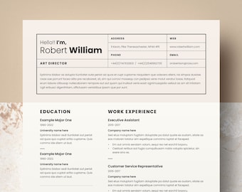 Professional Resume Template: ATS Compatible, Customizable (MS Word, Canva)