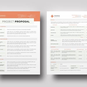 Project Proposal Template: Corporate Business (MS Word, Canva) - Etsy