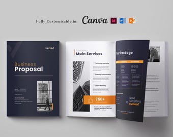 Modèle de proposition commerciale professionnelle : MS Word, Canva et InDesign de 16 pages