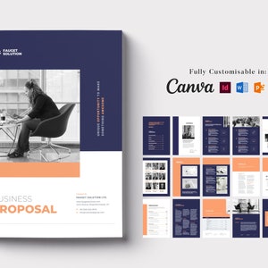 Propuesta comercial, propuesta de inversión, plantilla de MS Word, propuesta de marketing, propuesta de proyecto, plantilla de propuesta de Canva, perfil de empresa