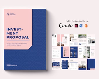 Business Proposal Template: Corporate Brochure Design, MS Word, Canva, InDesign