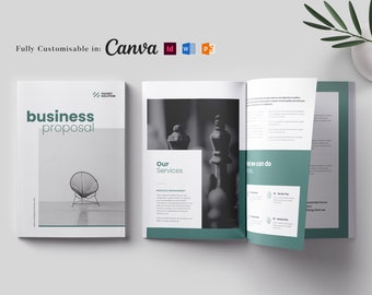 Professional Business Proposal Template: Marketing Statement, Client Proposal, MS Word, Canva, InDesign